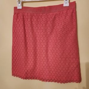LOFT pink miniskirt (new), eyelet-like, size 2
